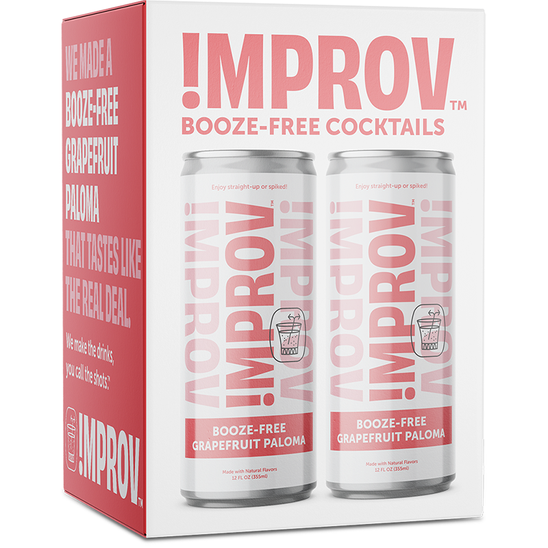 Improv Grapefruit Paloma Booze Free Cocktail Four Pack