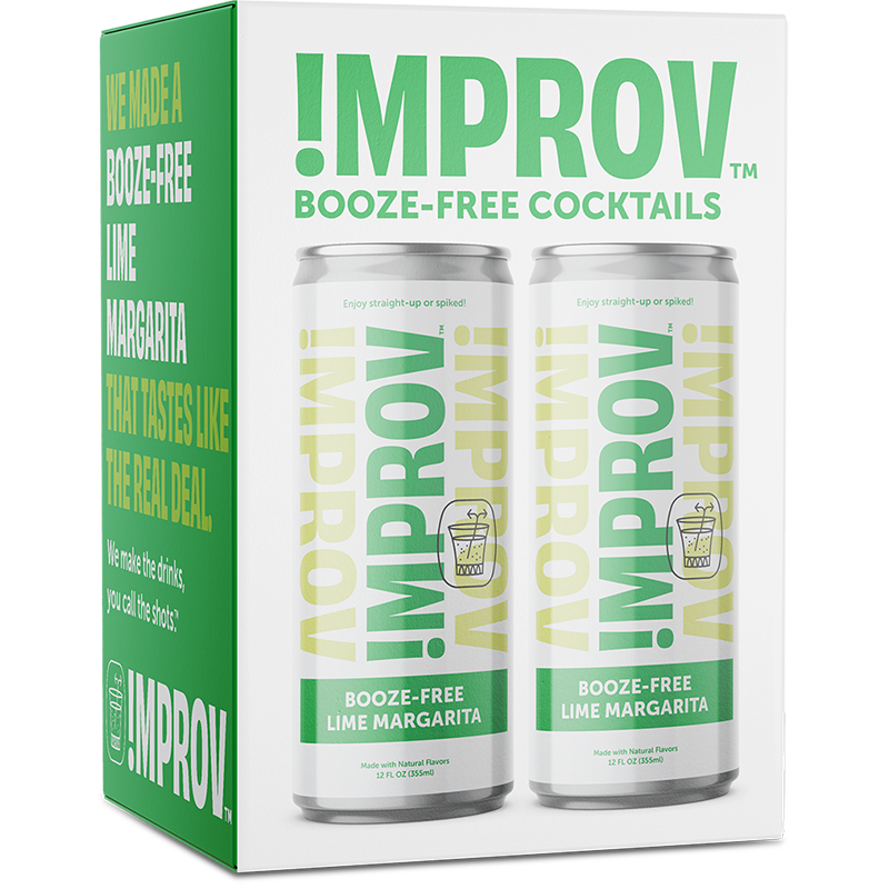 Improv Lime Margarita Booze Free Cocktail Four Pack