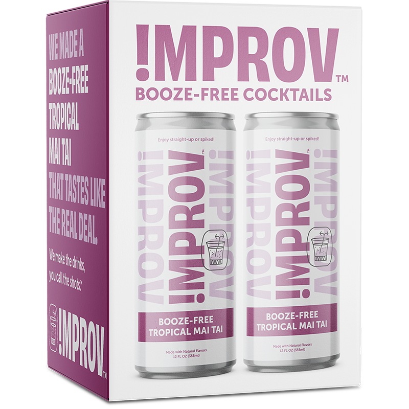 Improv Tropical Mai Tai Booze Free Cocktail Four Pack